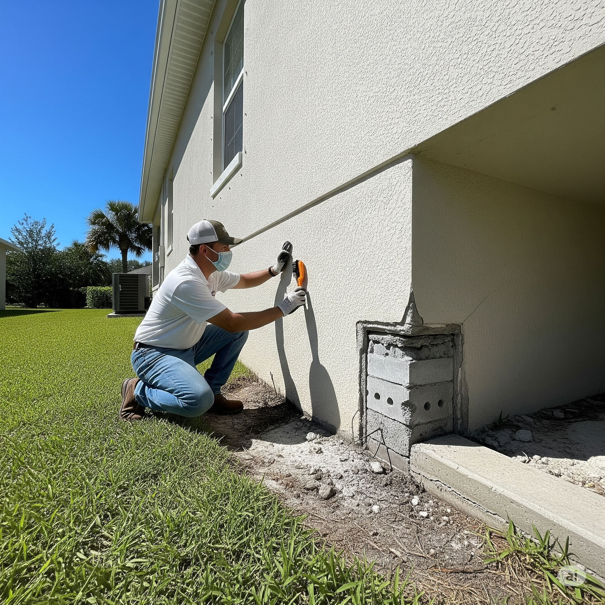 Foundation and exterior structural inspection of a Florida home